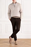 Corneliani  - 90% шерсть, 10% кашемир. Цвет: бежевый. молния. Страна производитель: Италия. Уход: специализированная чистка - фото 7