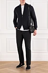 Corneliani  - 90% шерсть, 10% кашемир. Цвет: синий. молния. Страна производитель: Италия. Уход: специализированная чистка - фото 7