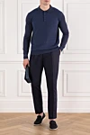 Corneliani  - textured fabric. 100% wool. Color: blue. Fastener: zipper. Country of manufacture: Italy. Care: specialized cleaning - photo 7