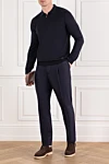 Corneliani  - 100% wool. Color: blue. Fastener: zipper. Country of manufacture: Italy. Care: specialized cleaning - photo 7