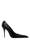 Saint Laurent  - круглая металлическая пластина с гравировкой . 100% натуральная кожа. кожаная подошва. шнуровка. Высота каблука: 10,5 СМ. Страна производитель: Франция. Уход: специализированная чистка - фото 5