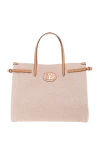 Valentino  - металлической деталью VLogo Signature. 100% хлопок. Длина ремня: регулируемый и съемный кожаный плечевой ремень: 55 см. Длина ручки: 16 см . магнитная застежка. Страна производитель: Италия. Уход: специализированная чистка - фото 5