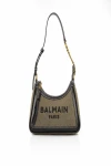 Balmain  - печать логотипа. 80% текстиль, 20% натуральная кожа. Размер: 19 x 12 x 7,5 см. Длина ремня: регулируемый ремешок. застежка-молния сверху с золотой отделкой. Страна производитель: Франция. Уход: специализированная чистка - фото 7