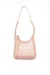 Balmain  - вишитий логотип. 80% замша, 20% натуральна шкіра. Розмір: 23 x 15,5 x 7 див.. Довжина ременя: регульований ремінець. внутрішня кишеня для карток з тисненої шкіри . видима застібка-блискавка, шкіряний бігунок PB. Країна виробник: Італія. Догляд: спеціалізоване чищення - фото 7