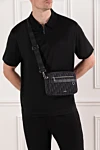  Dior - подпись Dior из латуни с рутениевым покрытием спереди. техническая ткань, хлопок и телячья кожа. Размеры: 22 x 15 x 6 см. Длинна ремня: 75-131 см. плоский карман сзади, плоский внутренний карман и шесть отделений для карт. молния. Страна производитель: Франция. Уход: специализированная чистка - фото 8