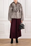 FG Furs  - natural gradient. 100% natural fox fur. Country of manufacture: Italy. Care: specialized cleaning - photo 7