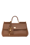 Dolce & Gabbana  - винтажная латунная деталь. 100% телячья кожа . Размеры: В 20 x Ш 30 x Г 13 см. Длина ремня: съемный регулируемый кожаный ремень через плечо. внутри карман на молнии. Страна производитель: Италия. Уход: специализированная чистка - фото 7