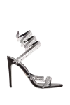 Rene Caovilla  - Decoration: scattered crystal drops. Material: 100% genuine leather. Heel height: 105 mm. Country of manufacture: Italy. Care: specialized cleaning - photo 5