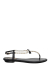  Rene Caovilla - bow, pearls, black rhinestones. leather. buckle. Heel height: 2 cm. Country of manufacture: Italy. Care: specialized cleaning - photo 6