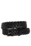  Cesare di Napoli - Braided leather. 100% leather. Size: Width 4cm. Buckle. Country of manufacture: Italy. Care: specialized cleaning - photo 4