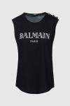  Balmain - Decoration: sleeveless, logo, buttons on the shoulder. 100% cotton. Country of manufacture: Italy. Care: specialized cleaning - photo 8
