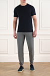 Corneliani  - 70% cotton, 30% polyamide. drawstring, zipper. two side pockets, two back pockets. Country of manufacture: Italy. Care: specialized cleaning - photo 7