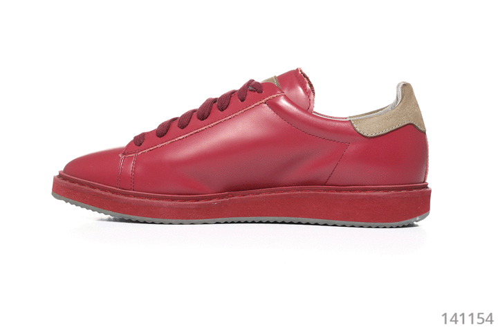 Brunello Cucinelli кроссовки из кожи красные мужские 141154