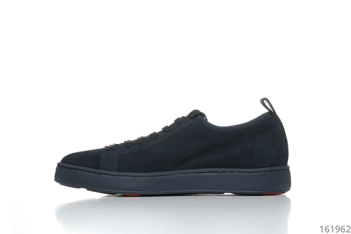 Santoni сникеры из нубука синие мужские 161962 — Мужские кроссовки