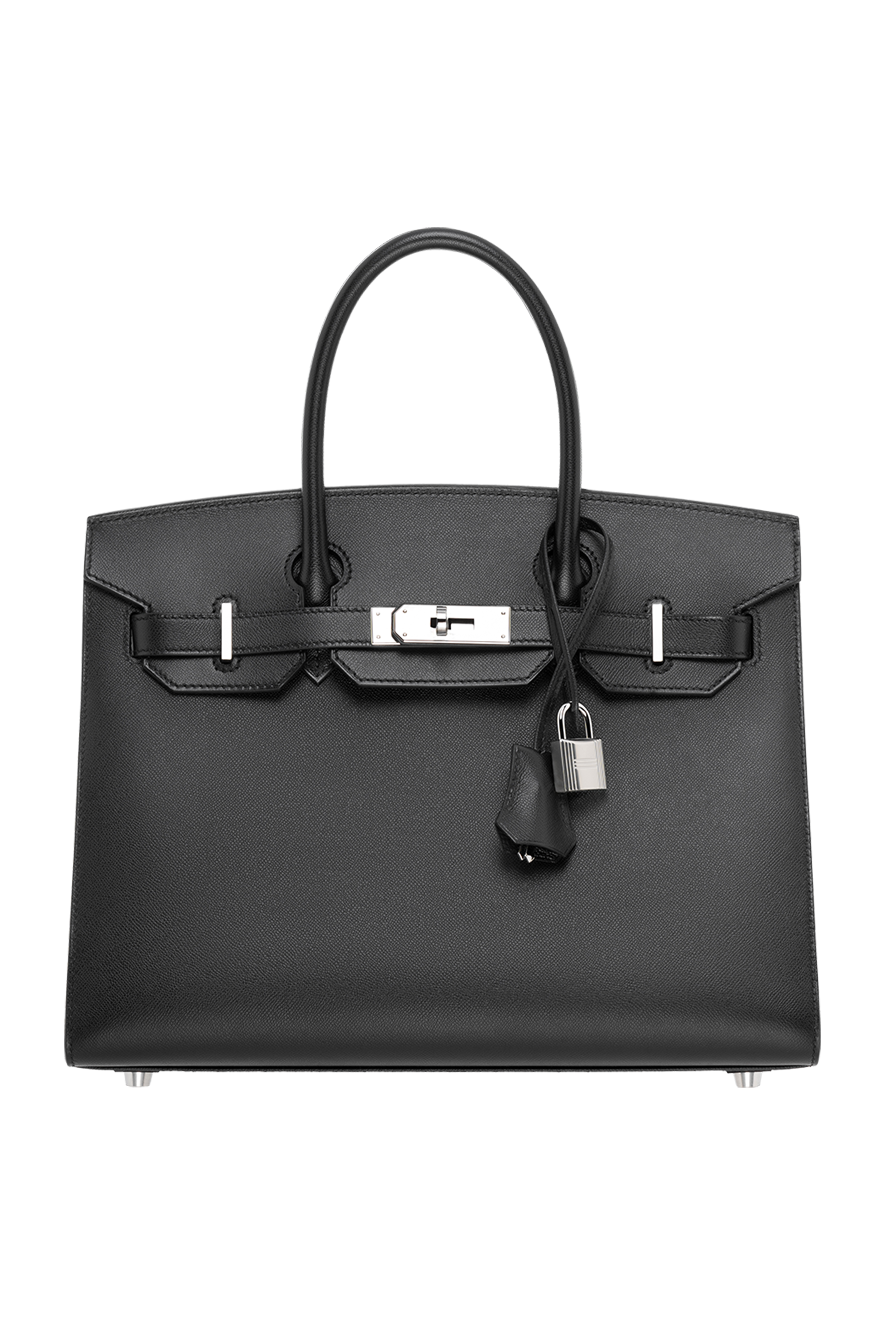 Hermes сумка birkin зі шкіри togo чорна жіноча 186487 — Жіночі