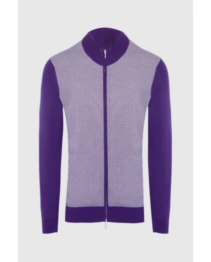 Cesare di Napoli cardigan for men made of wool purple 134967 - photo 1