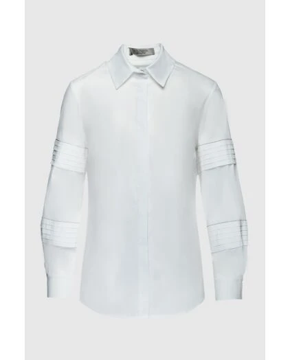 D.Exterior women's shirt with inserts on the sleeves white 157947 - photo 1