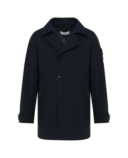 Stone Island куртка чоловіча синя асиметрична 185388 - фото 1