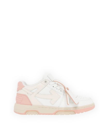 Off-White білі комбіновані кросівки з рожевими вставками жіночі 187281 - фото 1