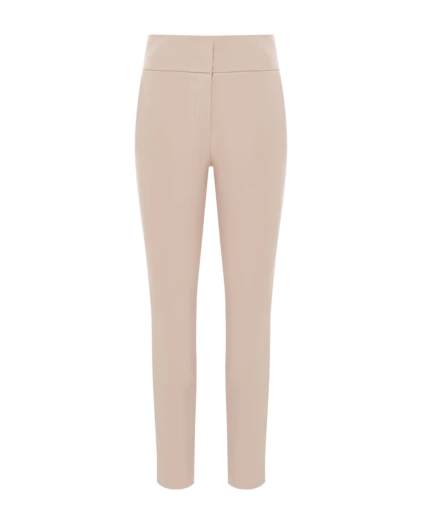 Peserico beige women's thick cotton and viscose trousers 187671 - photo 1