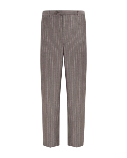 Brioni gray wool and silk pants 966194 - photo 1