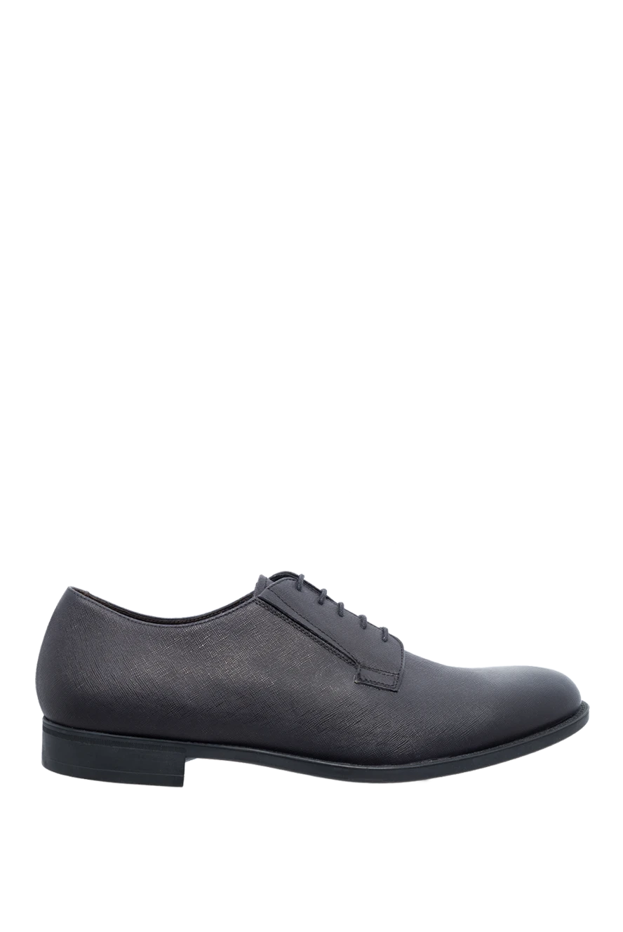 Fratelli Rosetti black derby shoes for men made of embossed saffiano-effect leather 132845 - photo 1