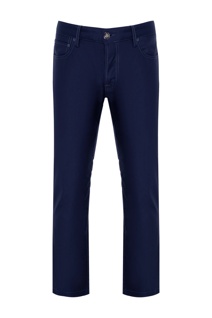 Corneliani мужские синие брюки из шерсти 133837 - фото 1