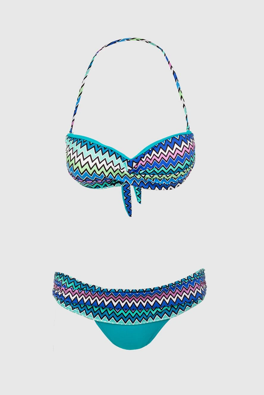 MC2 Saint Barth women's purple two-piece swimsuit made of polyamide and elastane with a print 135801 - photo 1