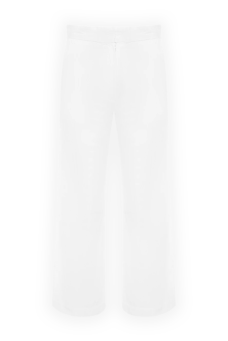 Ermanno Scervino брюки женские классические из хлопка белые 136966 - фото 1