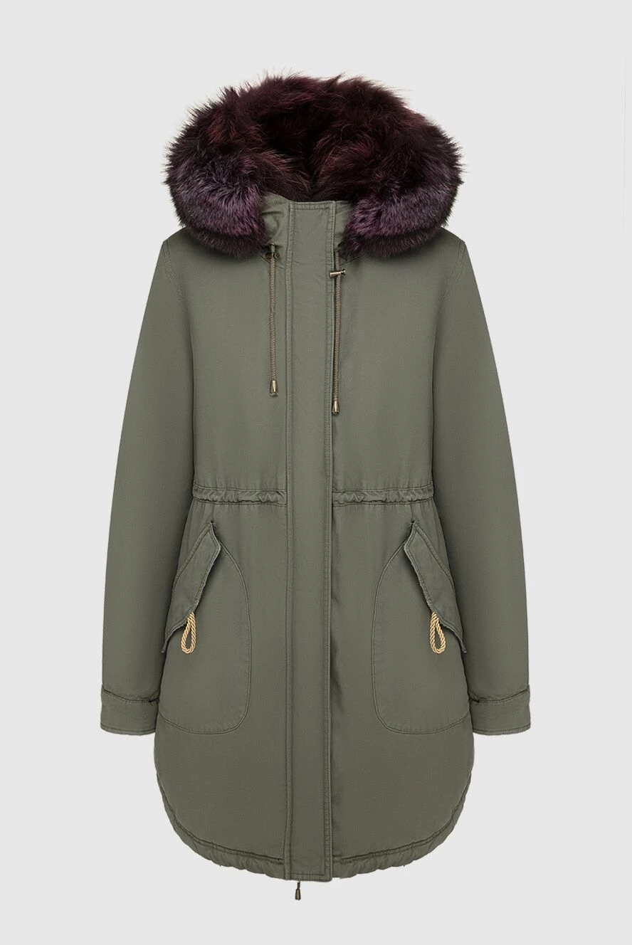 Alessandra Chamonix women's green parka made of cotton and natural fur 138246 - photo 1