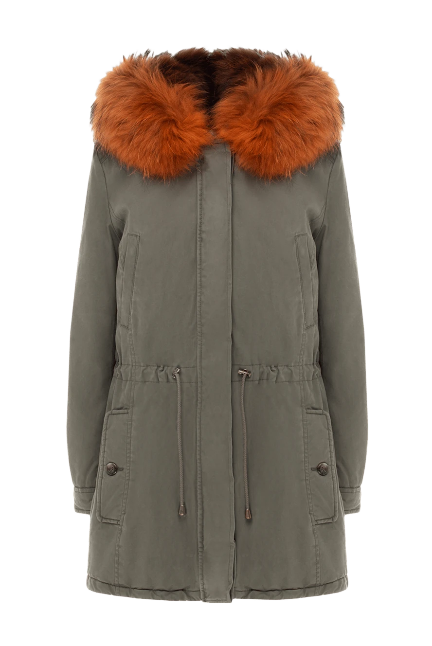 Alessandra Chamonix women's green parka made of cotton and natural fur 138252 - photo 1
