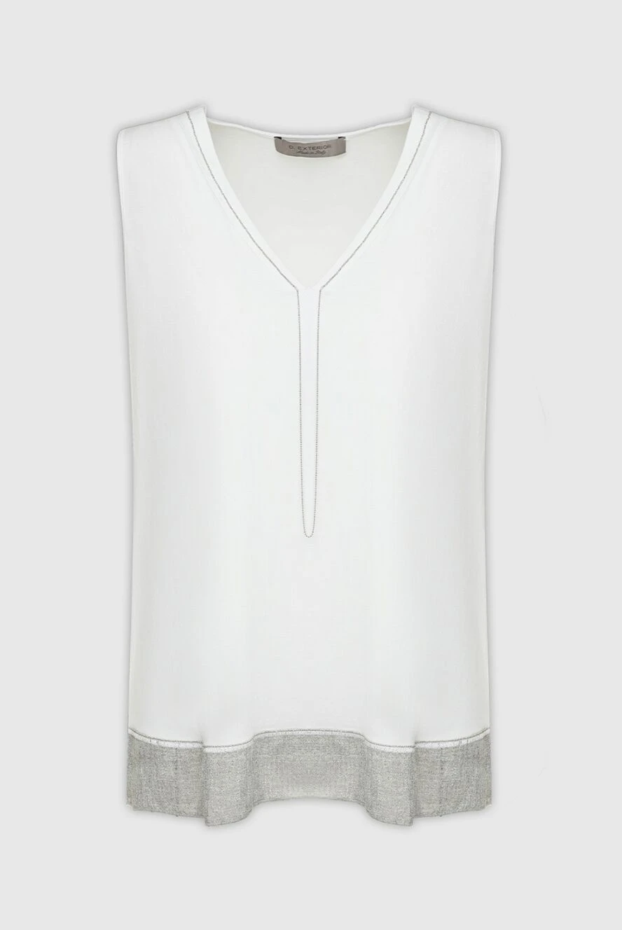 D.Exterior women's white viscose and polyester top 144365 - photo 1