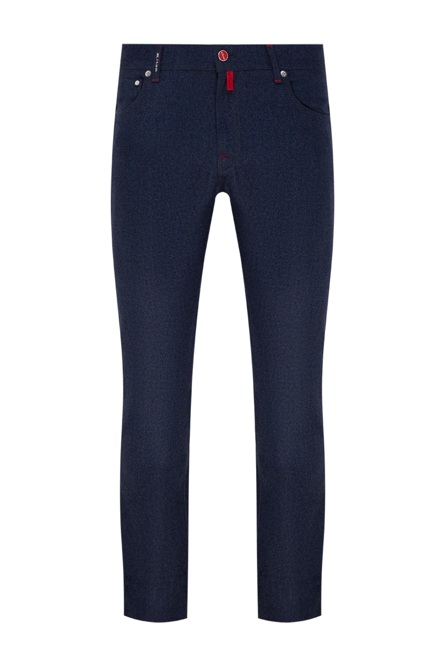 Kiton джинси із вовни сині чоловічі 146679 - фото 1