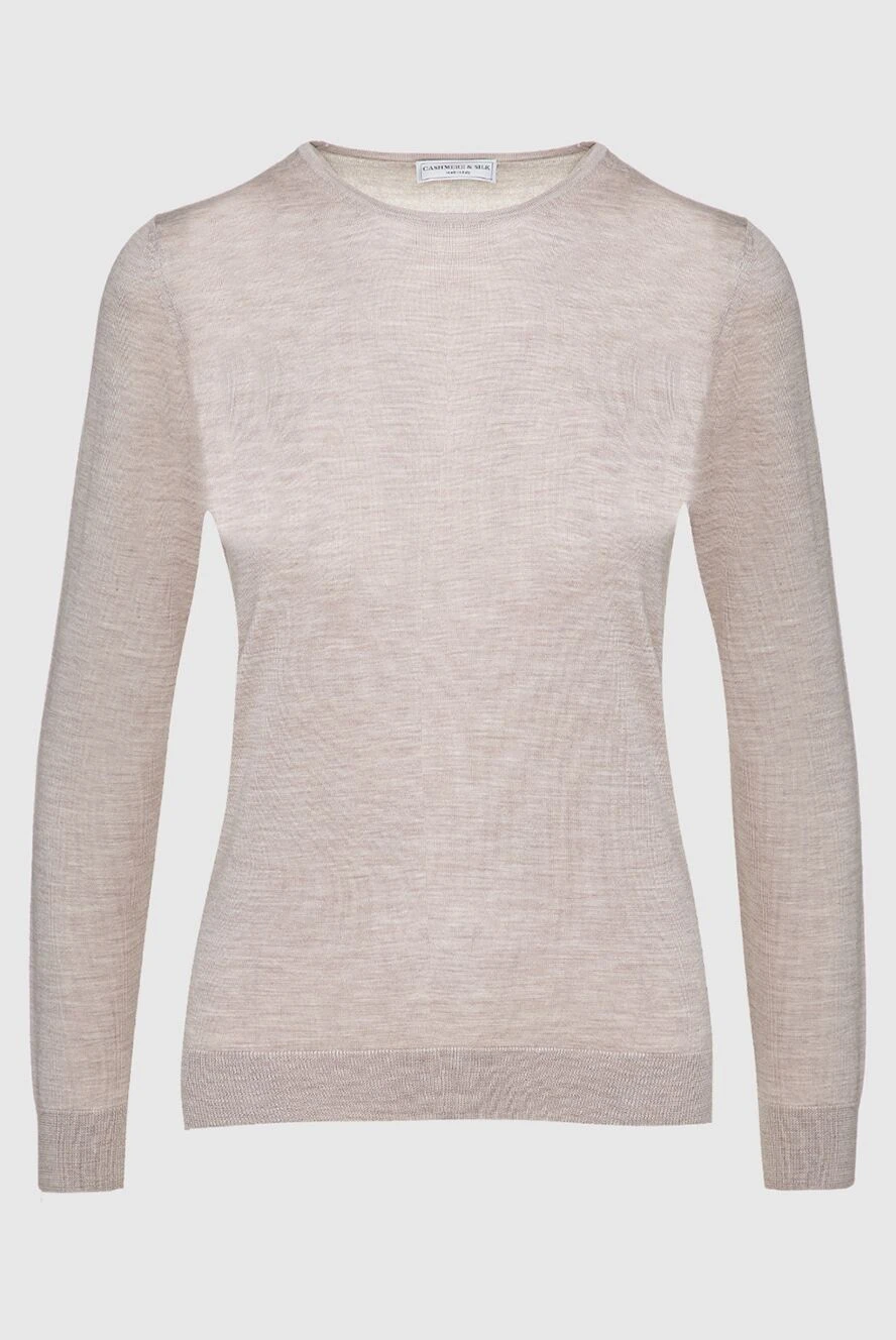 Cashmere & Silk Milano beige lightweight womens jumper 147170 - photo 1