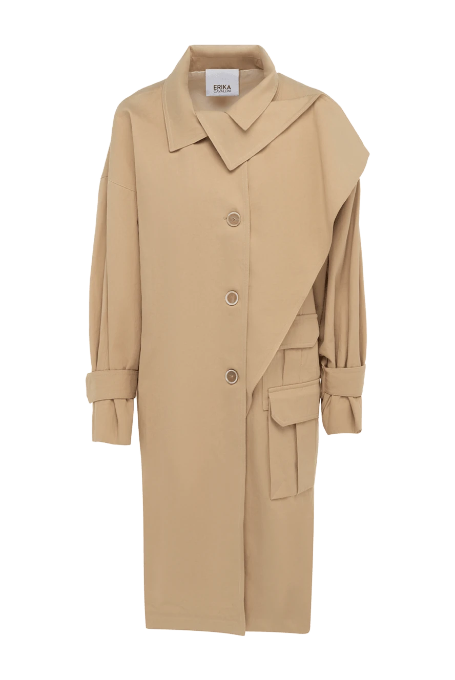 Erika Cavallini pink cotton and linen raincoat for women. 150989 - photo 1
