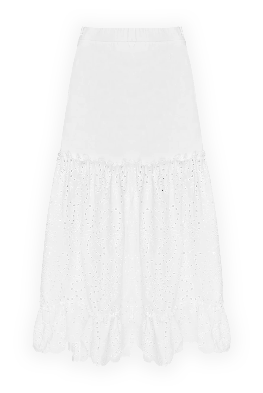 D.Exterior white cotton and polyamide skirt for women 151781 - photo 1
