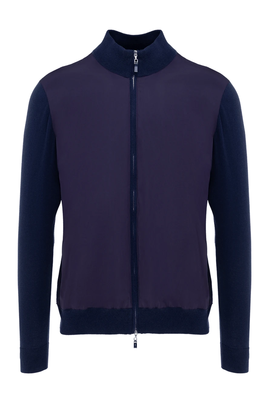 Svevo cardigan for men made of cotton and cashmere blue 152497 - photo 1