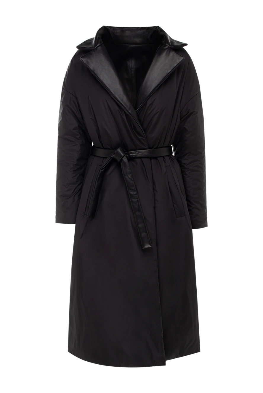 Blancha black genuine leather coat for women 153730 - photo 1