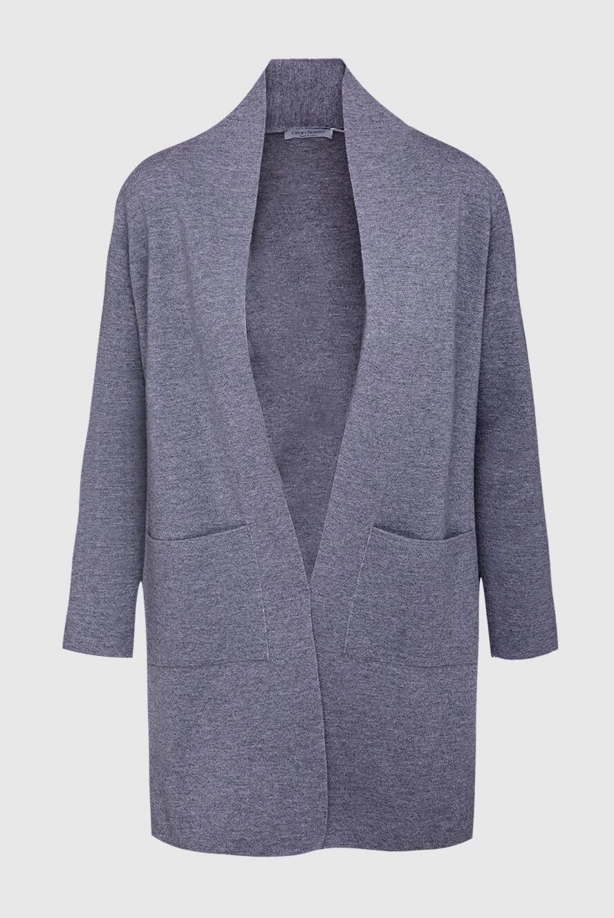 Gran Sasso gray wool cardigan for women 153800 - photo 1