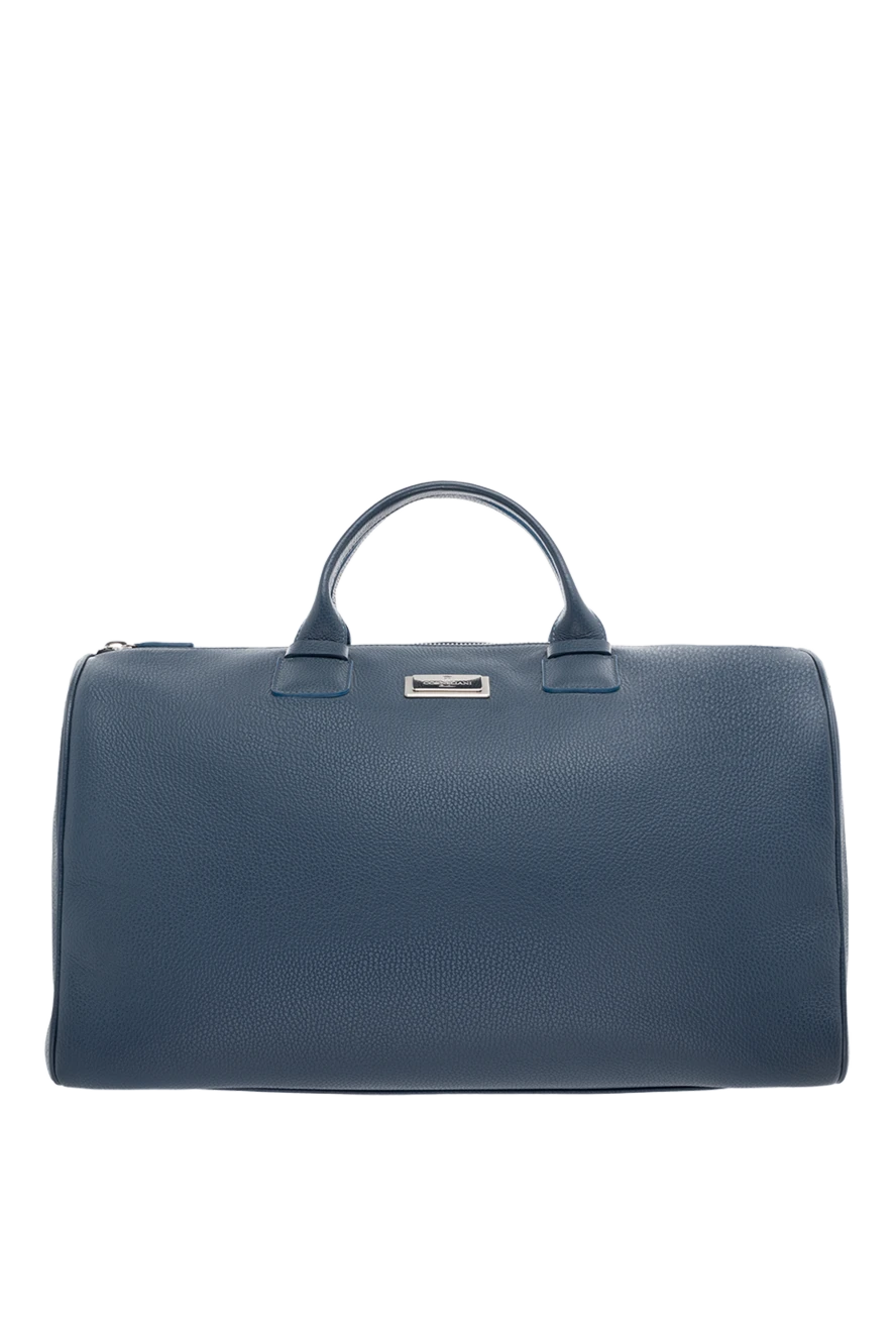Corneliani сумка дорожня зі шкіри синя чоловіча 155607 - фото 1
