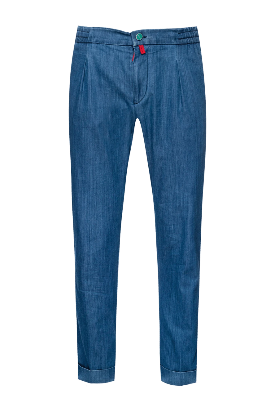 Kiton чоловічі сині джинси з бавовни 157236 - фото 1