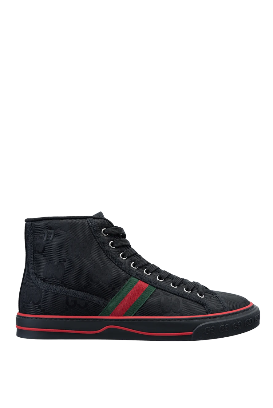 Gucci кеды из полиэстера черные мужские 158003 - фото 1