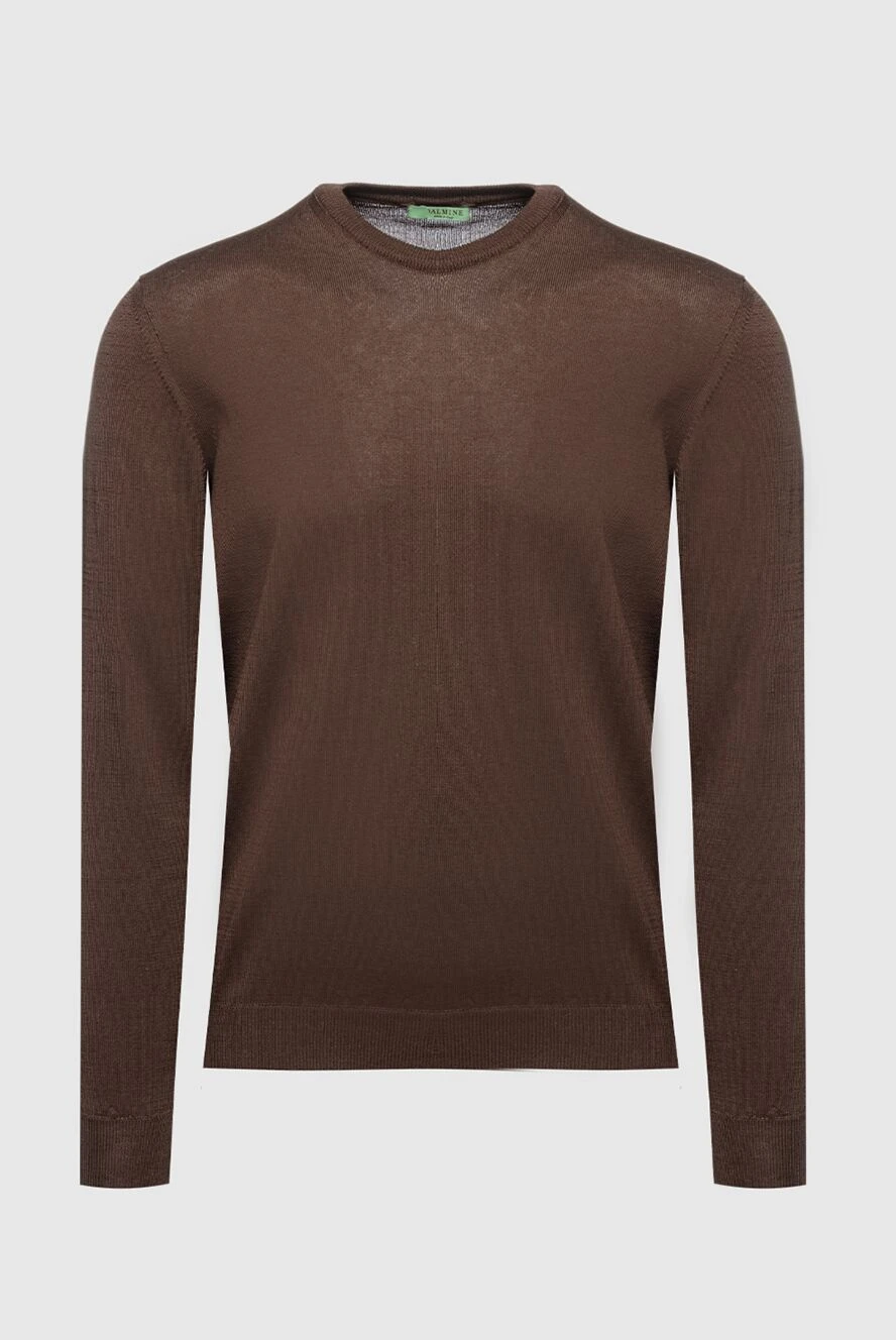 Dalmine chocolate brown cotton jumper for men 159172 - photo 1