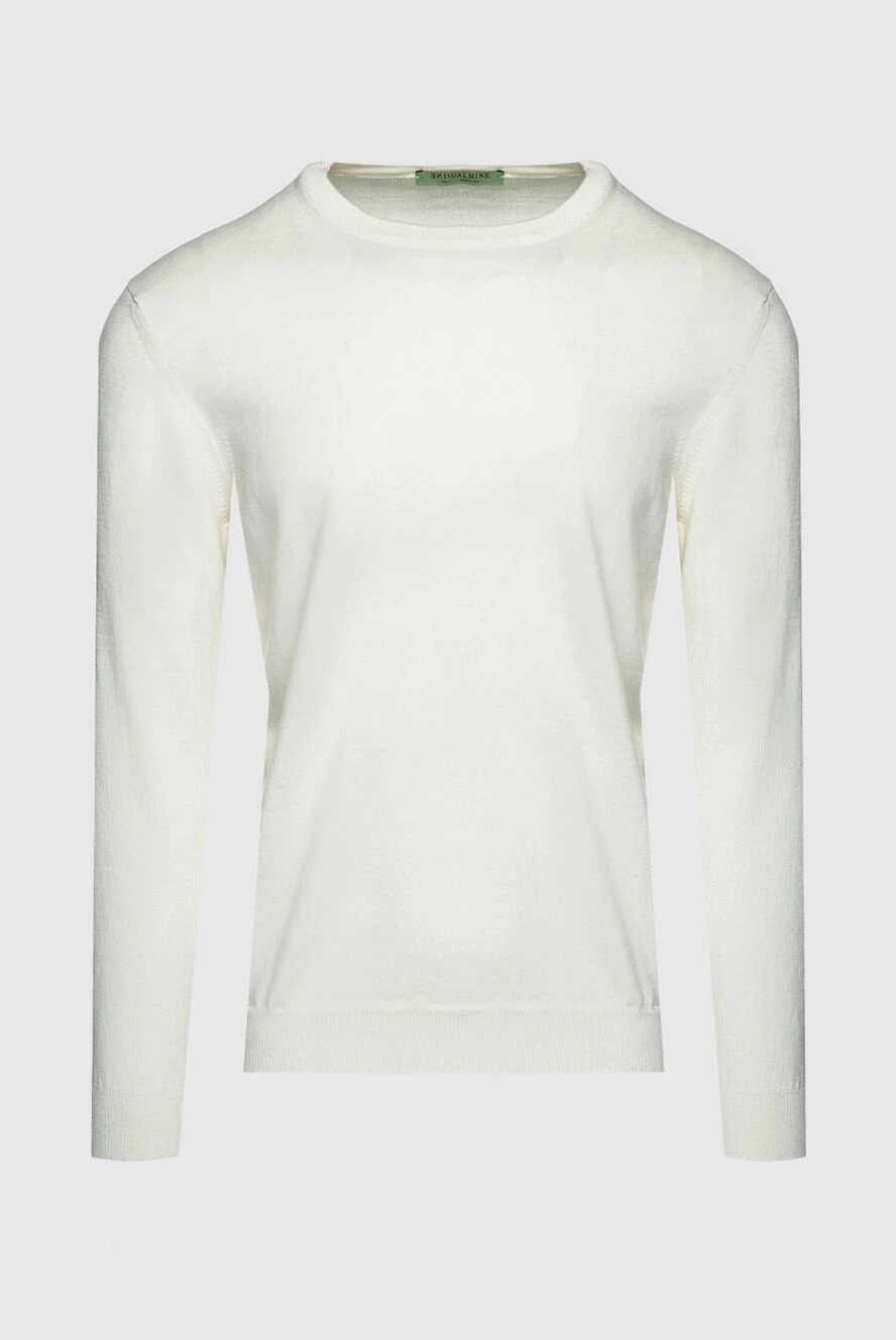 Dalmine basic white cotton jumper for men 159179 - photo 1