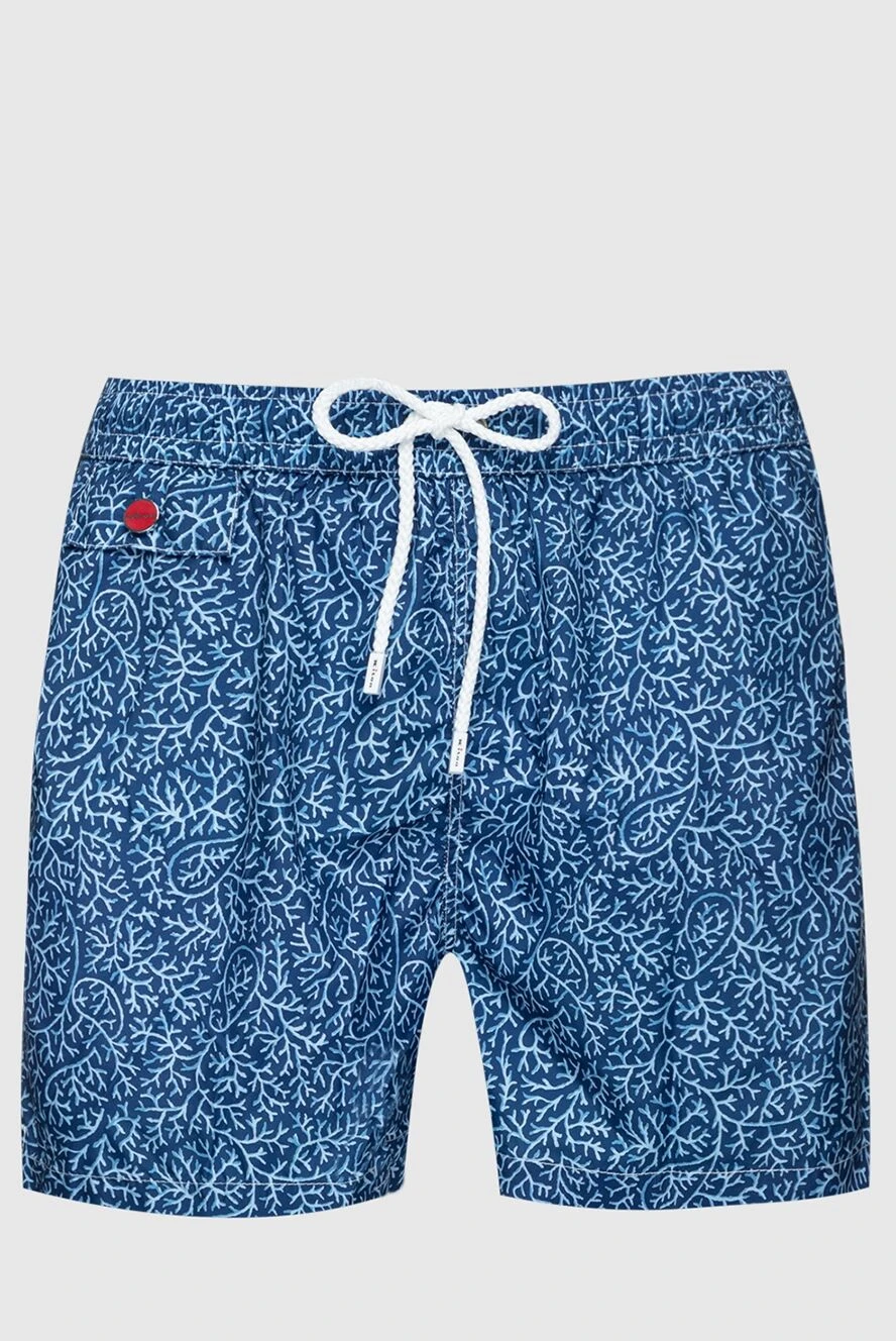 Kiton чоловічі сині пляжні шорти з поліестеру 159345 - фото 1