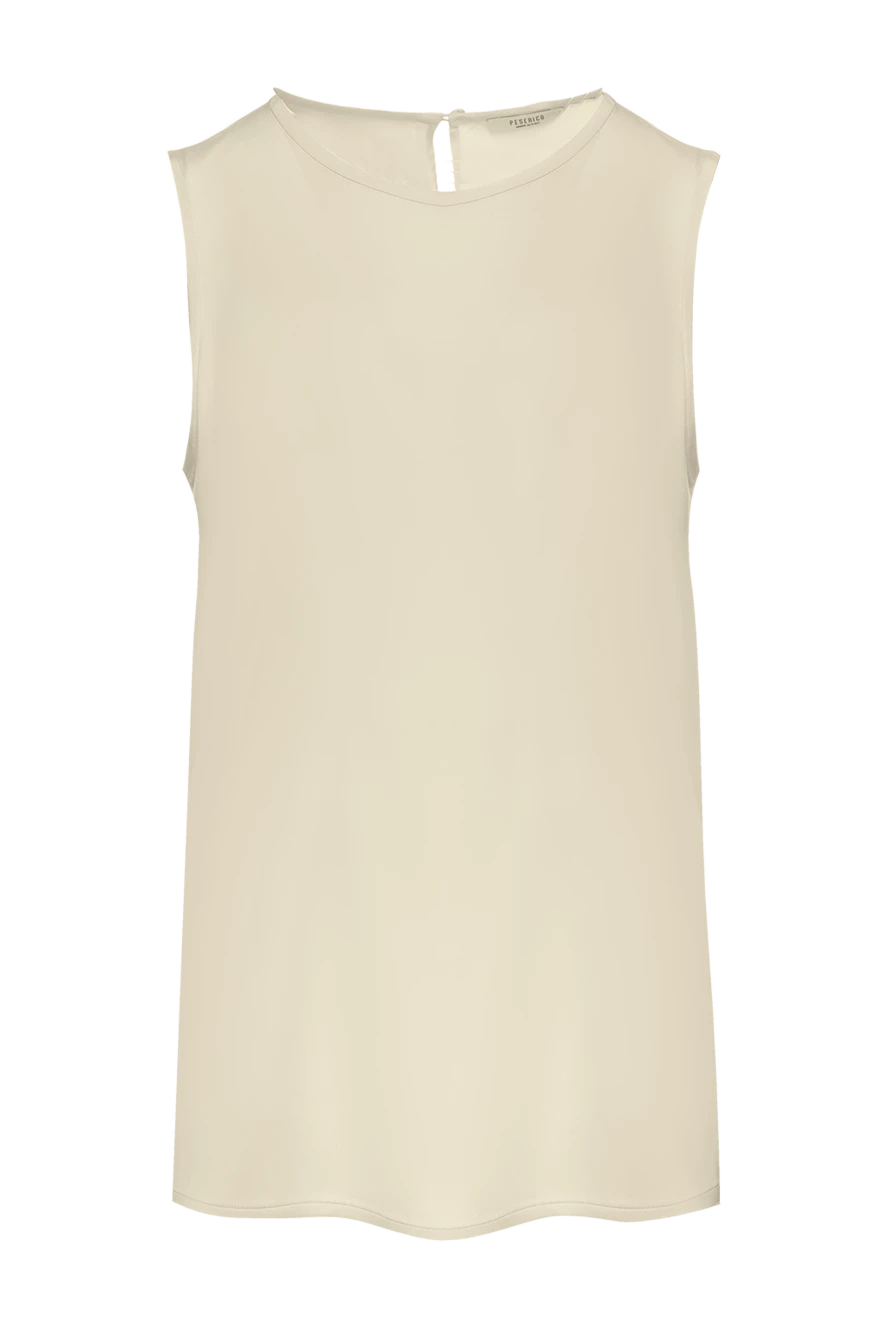 Peserico women's beige top made of silk and elastane 159626 - photo 1