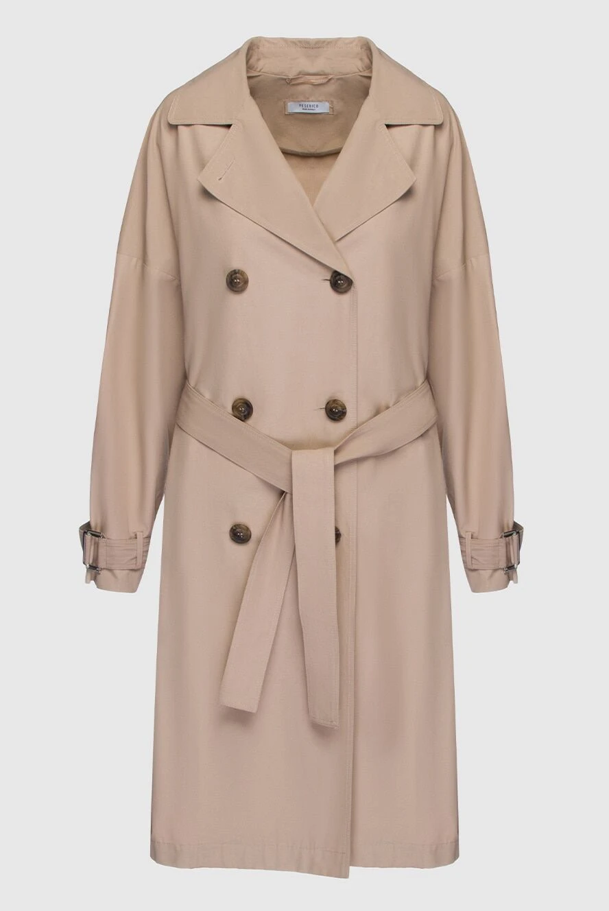 Peserico beige cotton and polyamide coat for women 160056 - photo 1