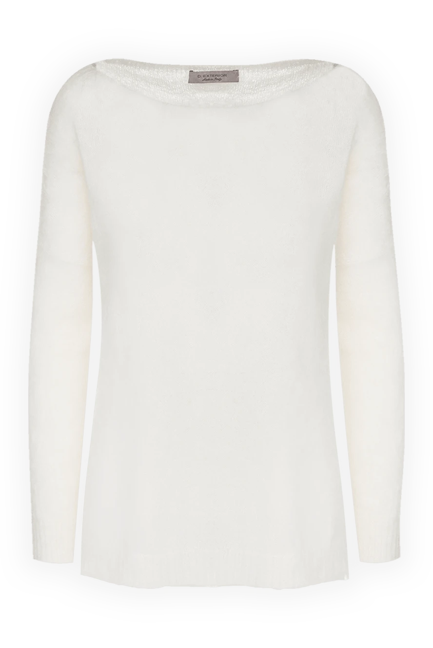 D.Exterior white womens jumper with an overlay stand-up collar 161726 - photo 1