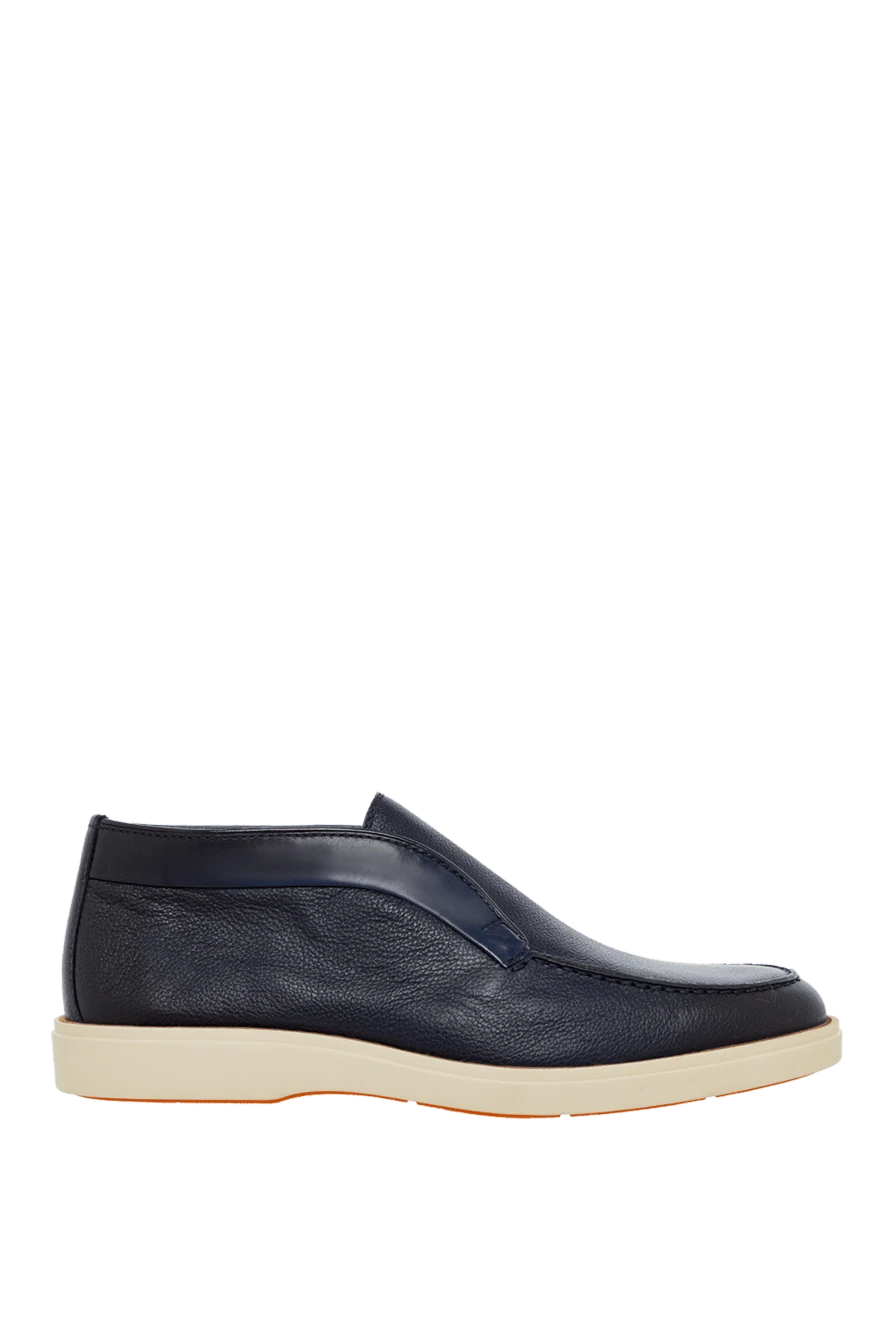 Santoni blue leather loafers for men 162361 - photo 1