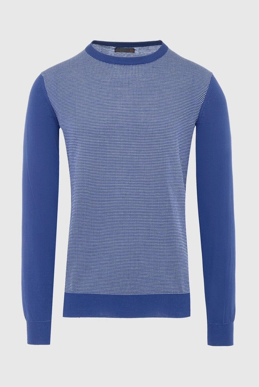 Corneliani cotton short sleeve jumper blue for men 162580 - photo 1
